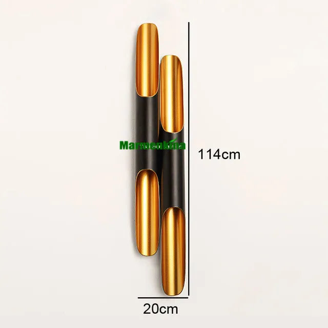Nouvelle réplique ravissante applique murale Coltrane LED aile de tuyau en aluminium 2 lumières noir doré E27 applique murale