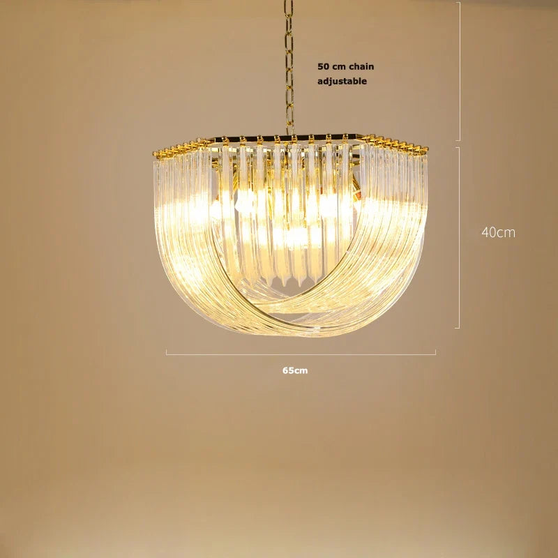 lustre suspendu design en chrome et argent pour éclairage moderne