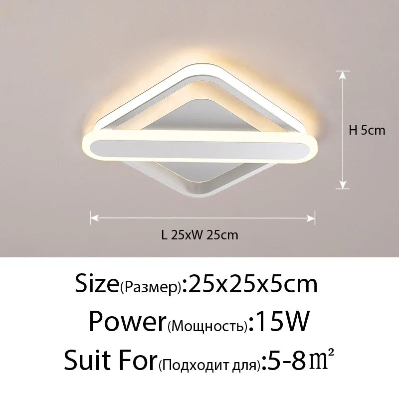plafonnier led moderne pour éclairage intérieur style nordique