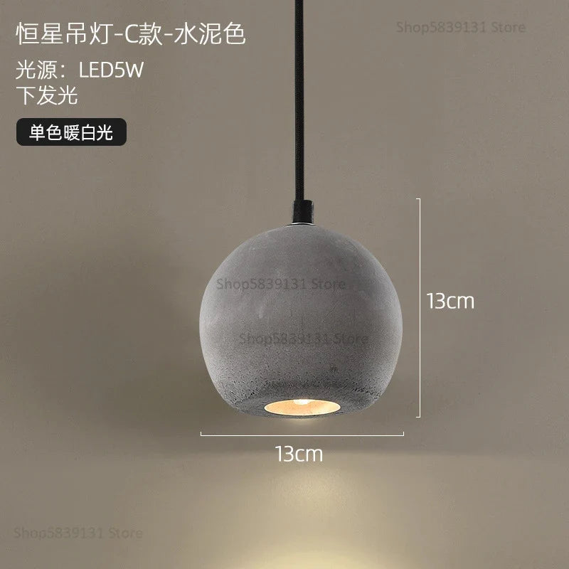 suspension modernes en ciment led pour restaurant barre lumineuse