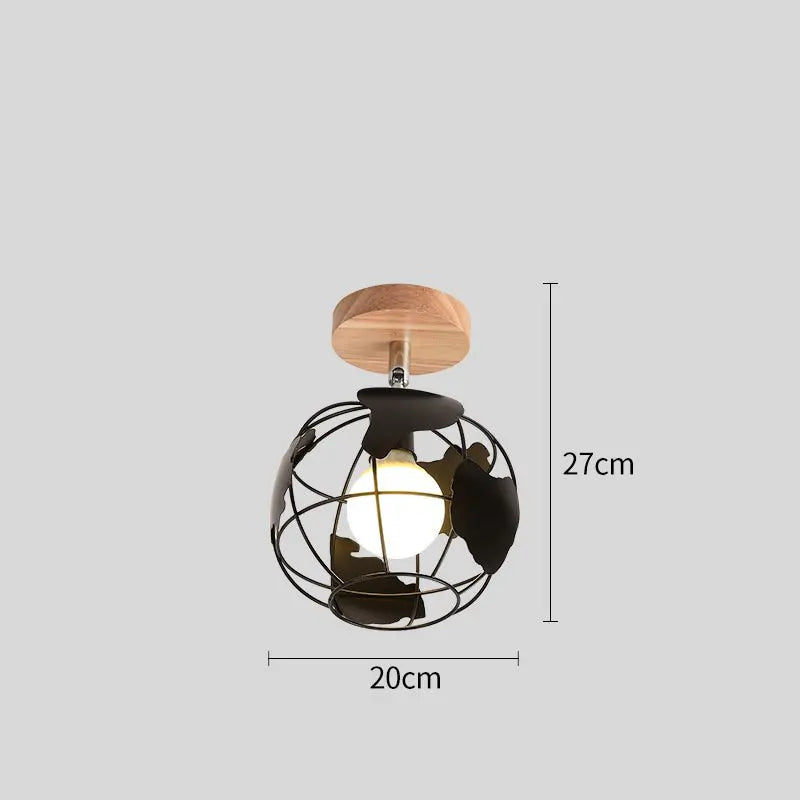 plafonnier led nordique moderne simple en fer triangle