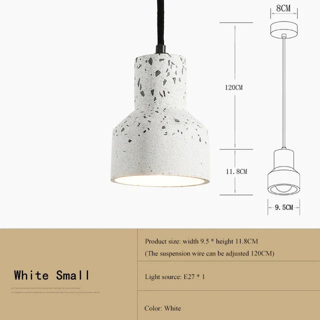 suspension moderne en terrazzo design nordique plusieurs couleurs led