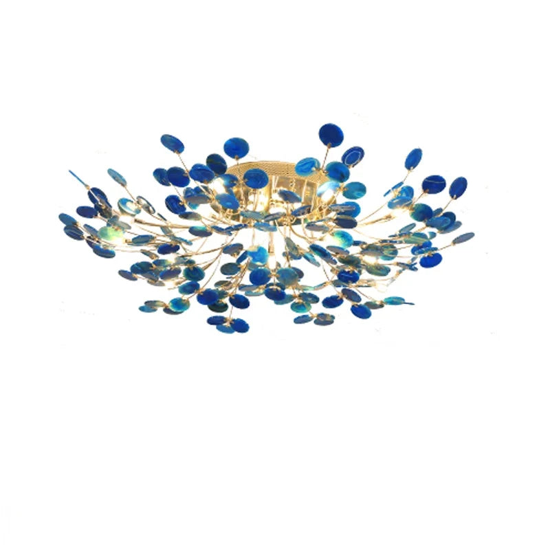 lustre design moderne en agate colorée pour intérieur élégant