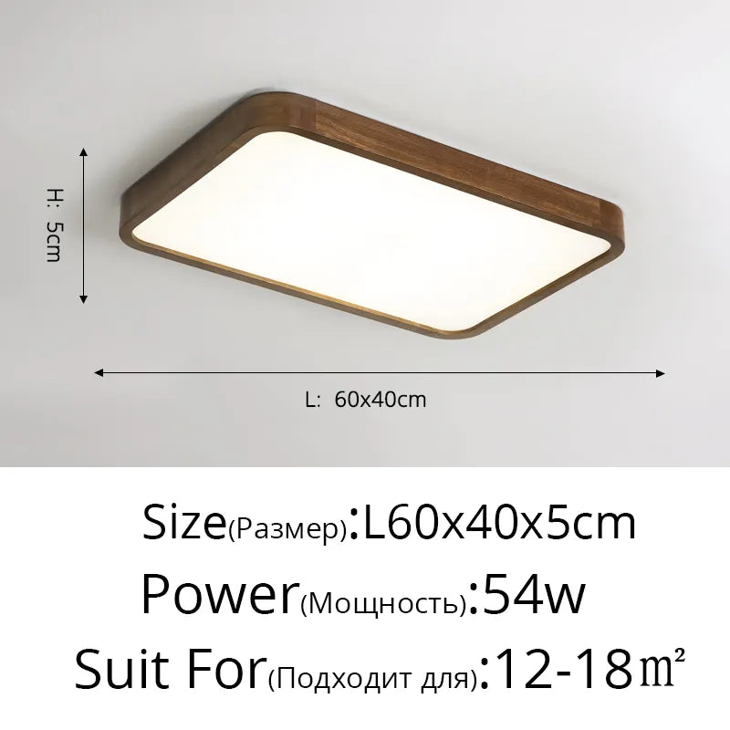 Lustre moderne LED bois acrylique