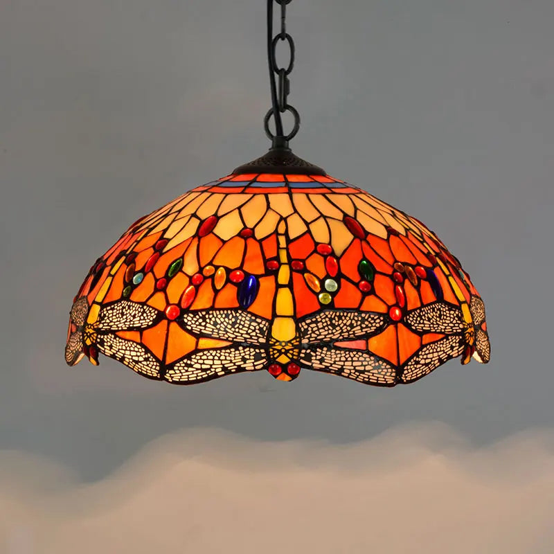 Bohême rétro européen coloré Tiffany verre lustre lustre Bar Restaurant créatif Rural porche méditerranéen lustre