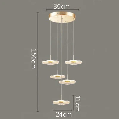 suspension moderne en acrylique pour décoration intérieure élégante