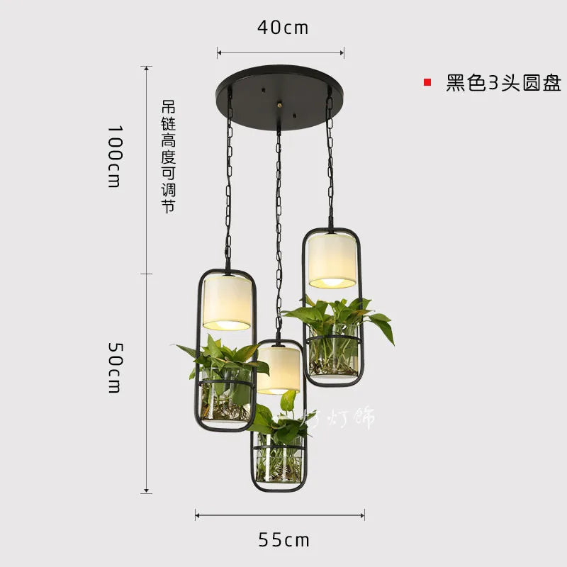 suspension industrielle simple art fer moderne chinoise