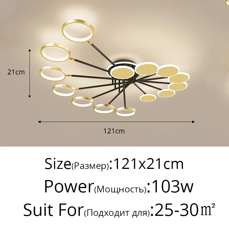 lustre créatif led pour décoration intérieure moderne