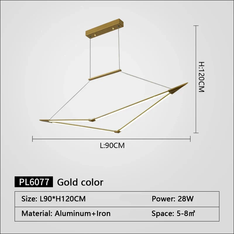 suspension led moderne dimmable pour un éclairage élégant