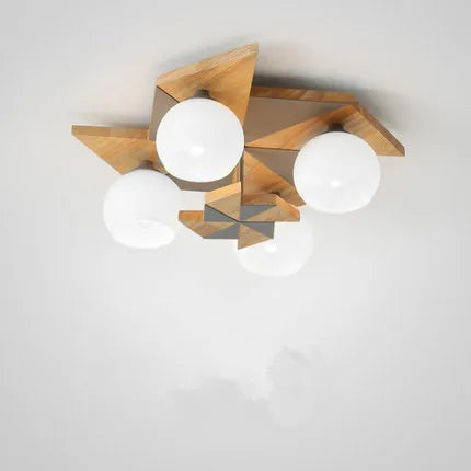 plafonnier japonais makaron en bois pour enfants moderne