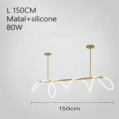 Creative Line Pendant Lamp with 360 degree Lighting for Bedroom Living room Dining room Kitchen lighting