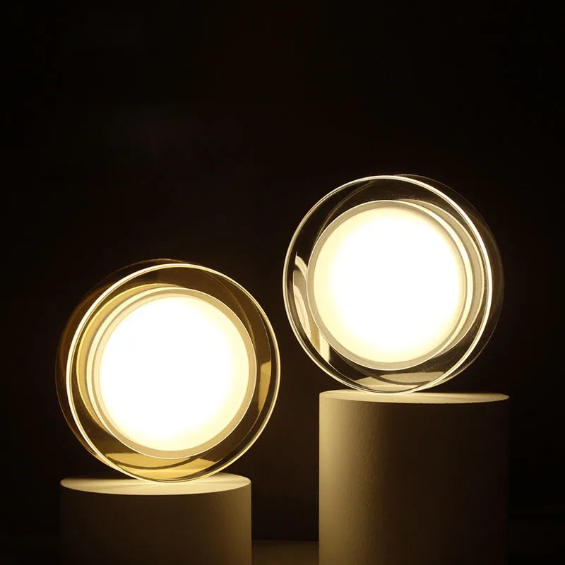 Spot lumineux LED encastrable en cristal pour le plafond