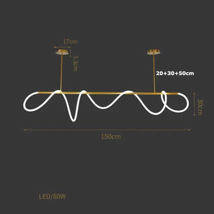 lustre simple note moderne design nordique pour restaurant