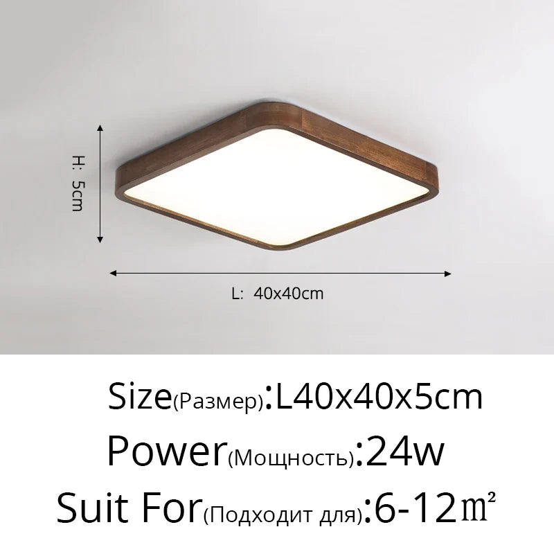 Lustre moderne LED bois acrylique