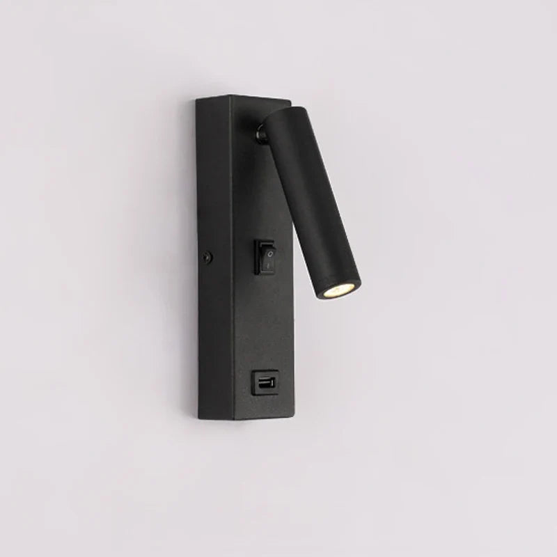 spot led rotatif moderne avec interrupteur en métal pour lecture