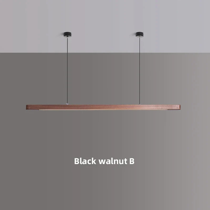 suspension en bois avec lumière led pour table à manger