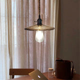 suspension en verre et laiton style nordique vintage