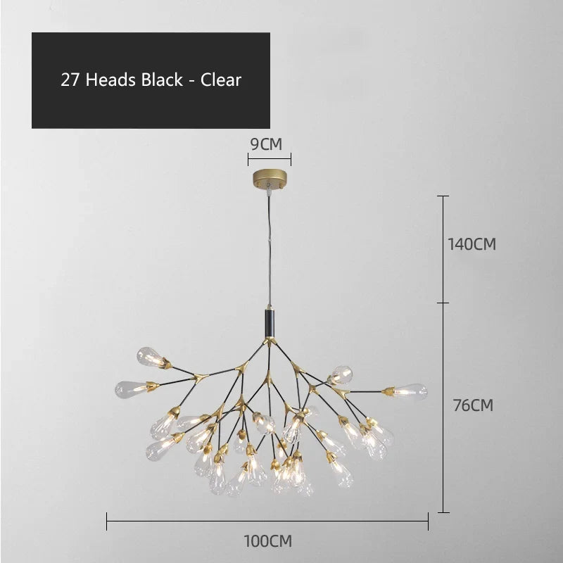 lustre luciole design post-moderne pour intérieur élégant et créatif