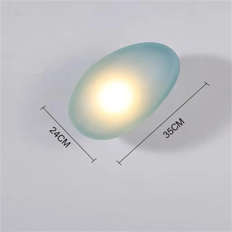applique murale led galets verre moderne déco intérieur hotel couloir plafonnier éclairage