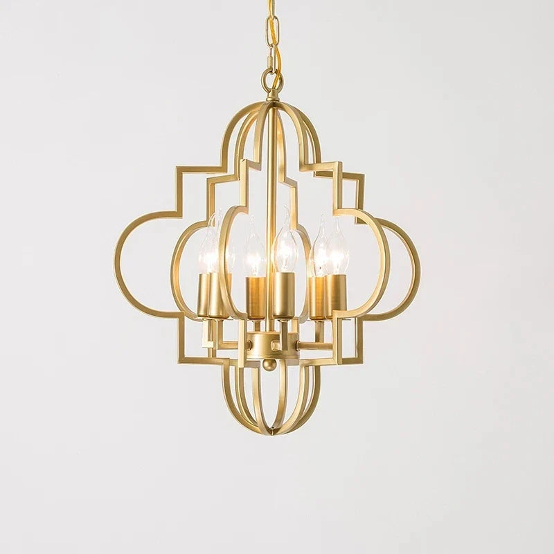 lustre campagnard américain or décoration créative nouvelle collection