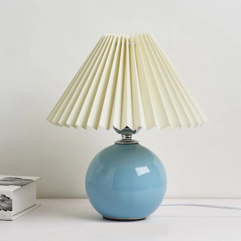 Lampe de table plissée coréenne