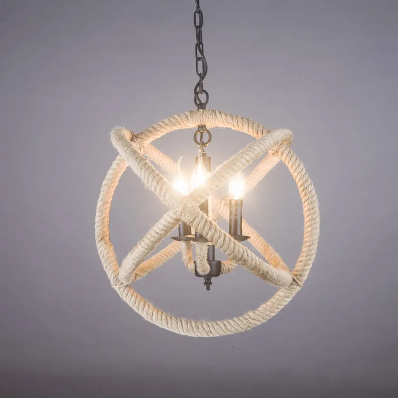 suspension vintage en chanvre pour café restaurant