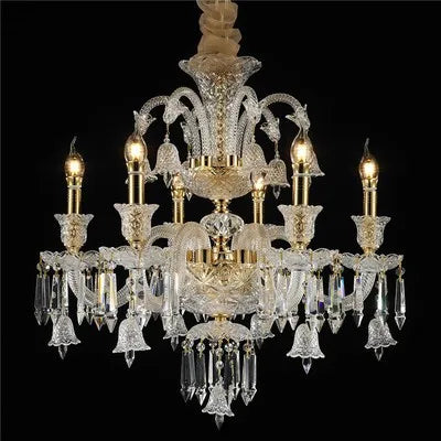 lustre en cristal européen pour décoration moderne et élégante