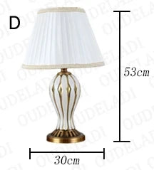 lampe de bureau antique américaine en céramique peinte à la main