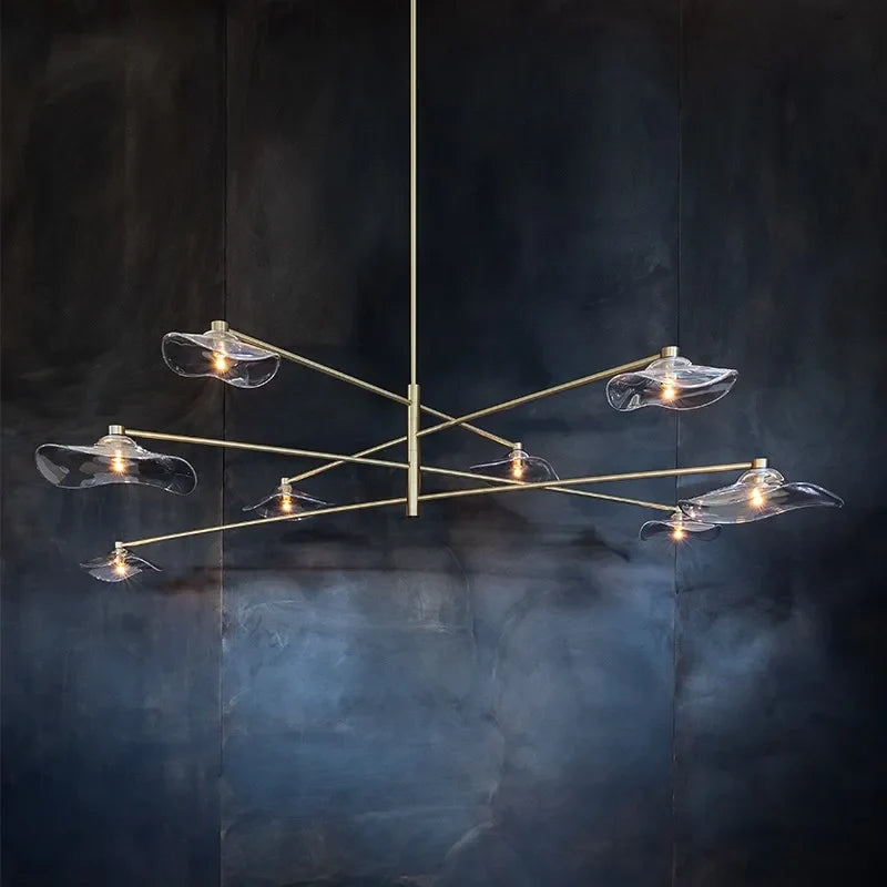 lustre à fleurs led design moderne fait main pour intérieur créatif