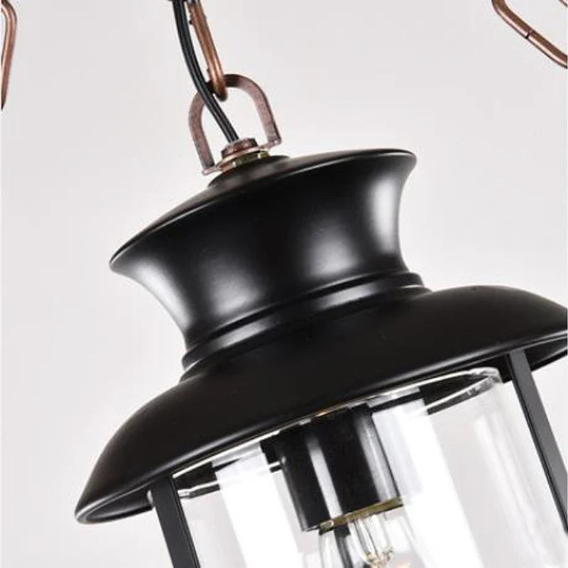 lustre rétro en bois pour ambiance campagne et nostalgique