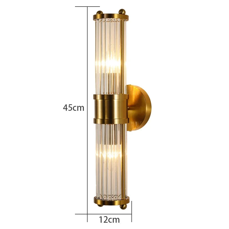 Applique murale Led en cristal post-moderne