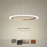 lustre circulaire moderne à anneau unique éclairage led