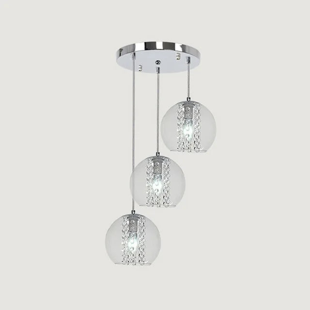 suspension moderne en verre pour décoration intérieure élégante