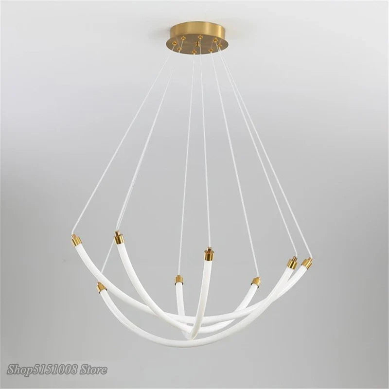 lustre nordique design led en acrylique et métal réglable