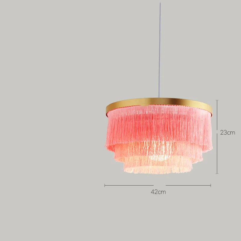 lustre romantique en fil de coton pour décoration intérieure