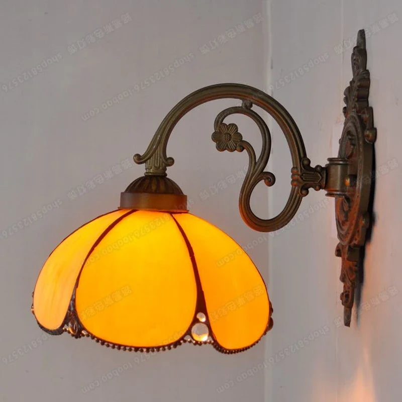 applique murale baroque américaine style tiffany pour éclairage décoratif