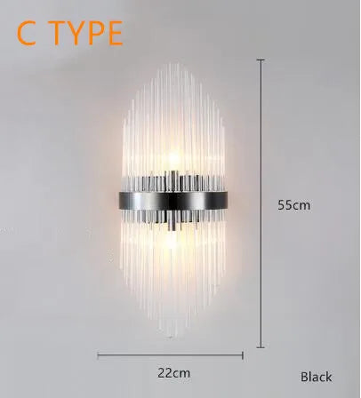 applique murale en cristal pour décor créatif rétro et moderne