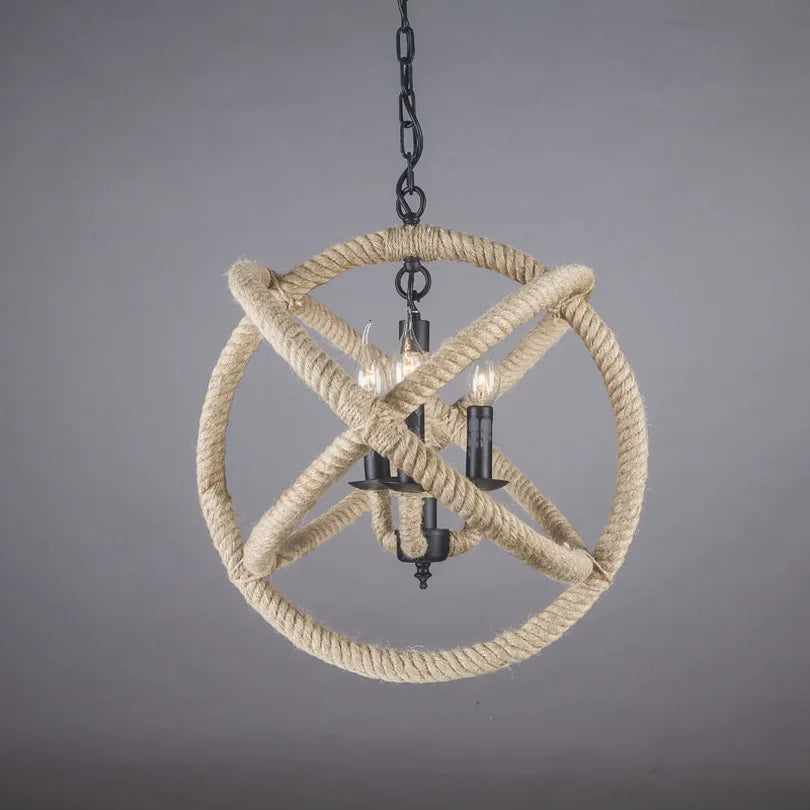 suspension vintage en chanvre pour café restaurant