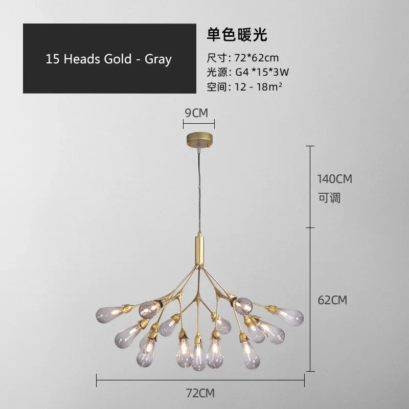 lustre luciole design post-moderne pour intérieur élégant et créatif