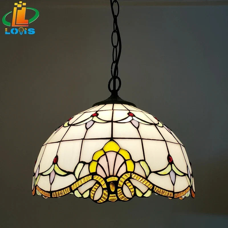 lustre tiffany européen pour restaurant café ou bar