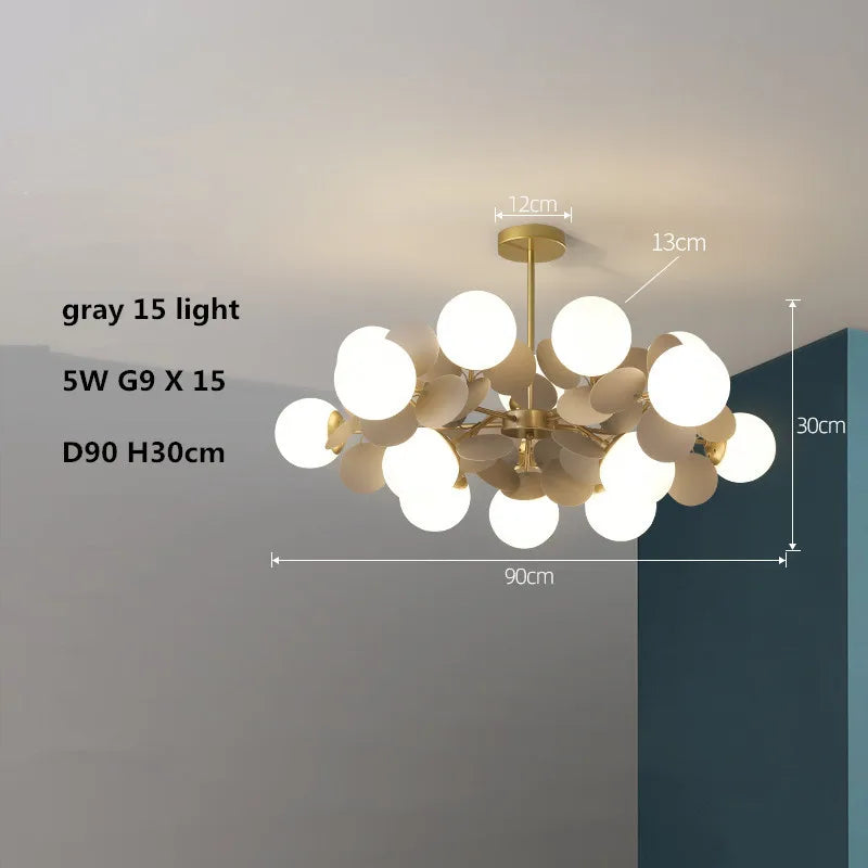 lustre led globe en verre acrylique coloré pour enfants