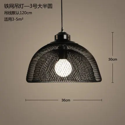 lustre cage à oiseaux style loft rétro en fer créatif minimaliste