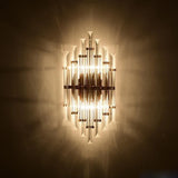 applique murale design en cristal et fer nordique pour intérieur moderne