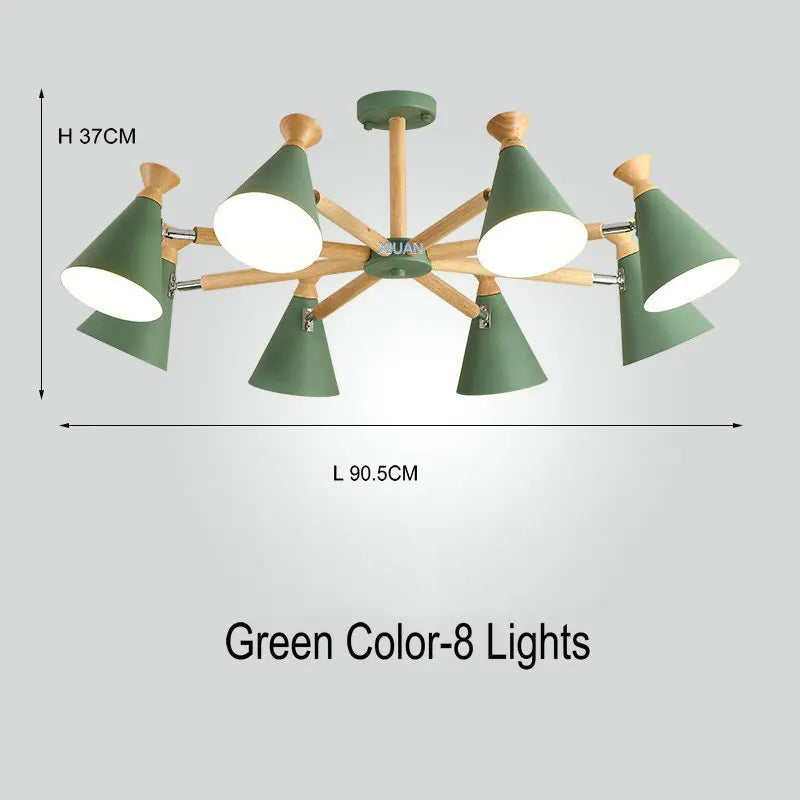 suspension nordique en bois pour décoration intérieure