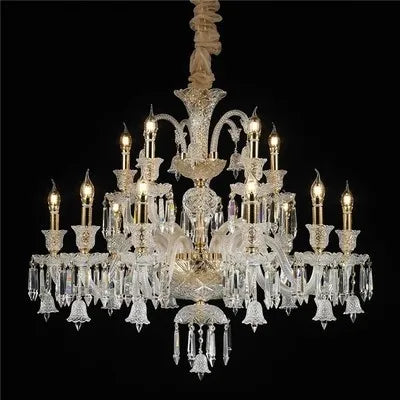 lustre en cristal européen pour décoration moderne et élégante