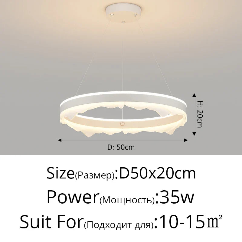 lustre rond créatif de luxe moderne pour décoration maison