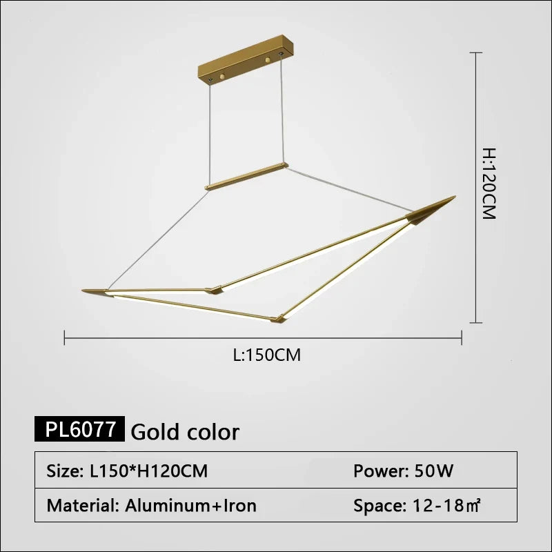 suspension led moderne dimmable pour un éclairage élégant