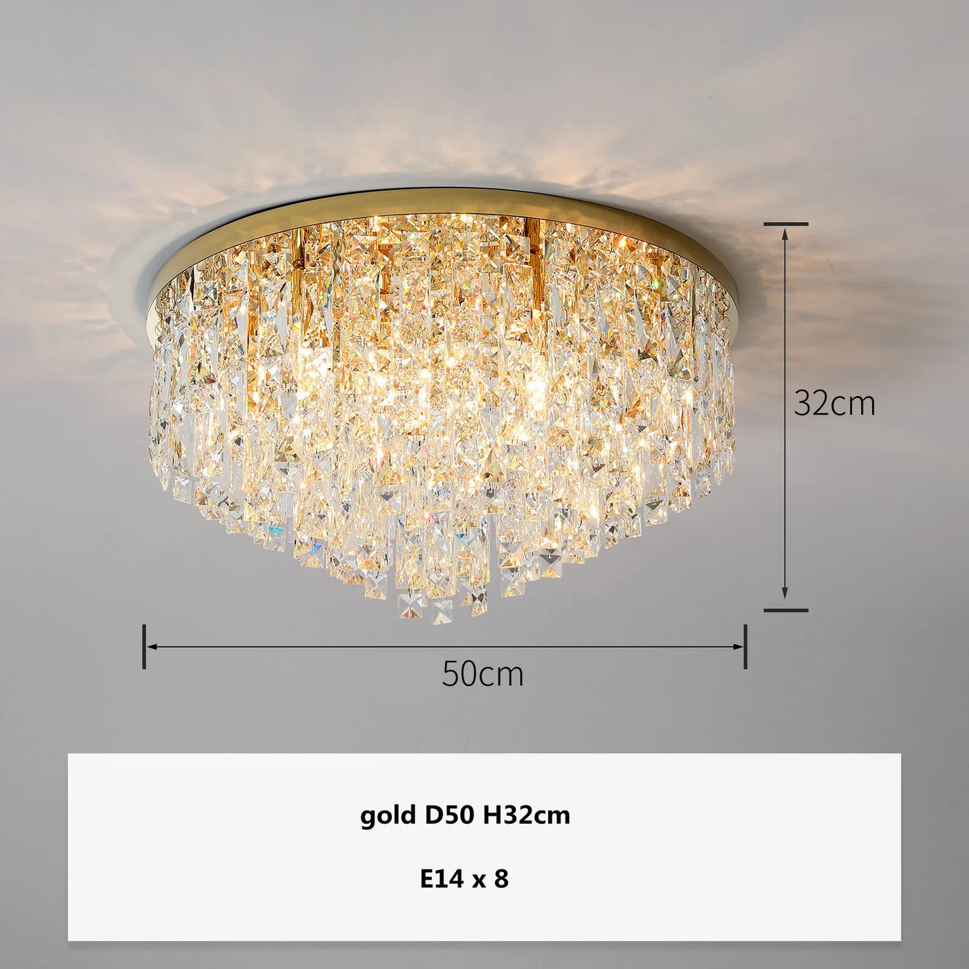 plafonnier led moderne en acier chromé avec cristaux k9 art déco