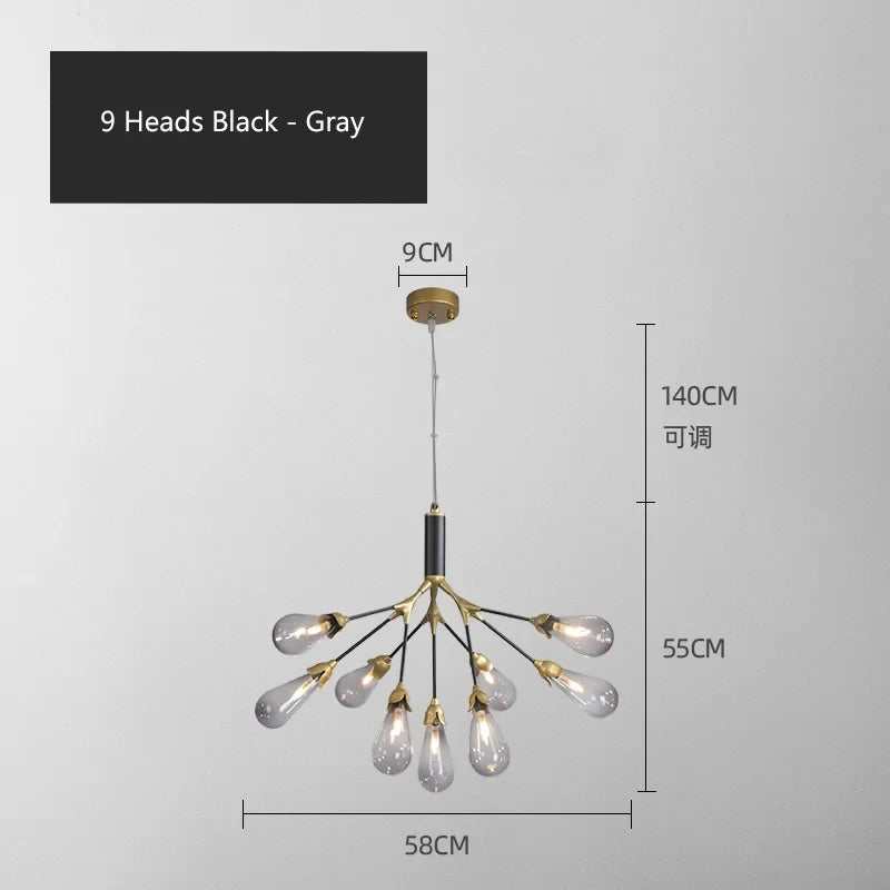 lustre luciole design post-moderne pour intérieur élégant et créatif