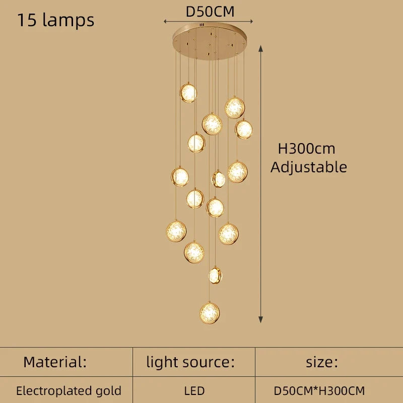 lustre à led moderne design cristal pour un éclairage luxueux